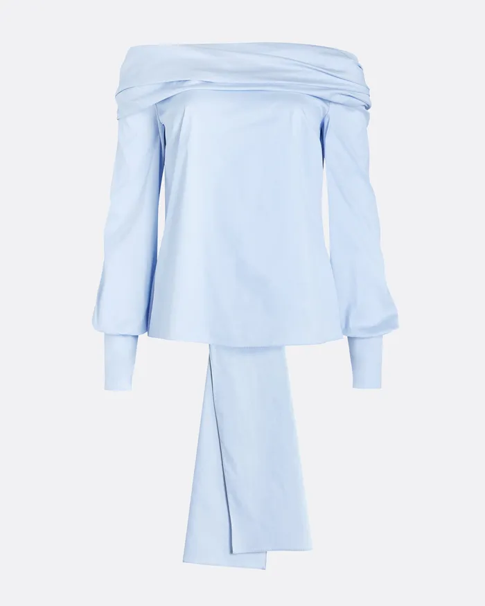 Tops Tilly Blue Cotton Top Blue 8211 Safiyaa Women
