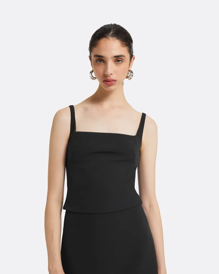 Tops Women Della Black Top Black Safiyaa