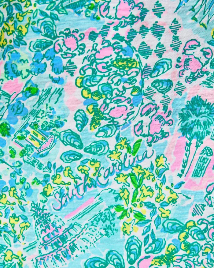 Tops Women Lilly Pulitzer Etta VNeck Top Surf Blue Lilly Loves South Carolina Tops Women Lilly Pulitzer Etta VNeck Top Surf Blue Lilly Loves South Carolina