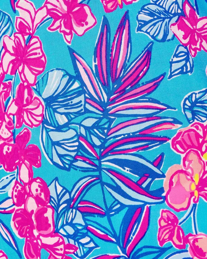 Tops Women Lilly Pulitzer Luna Bay Tunic Top Cumulus Blue Orchid Oasis Tops Women Lilly Pulitzer Luna Bay Tunic Top Cumulus Blue Orchid Oasis