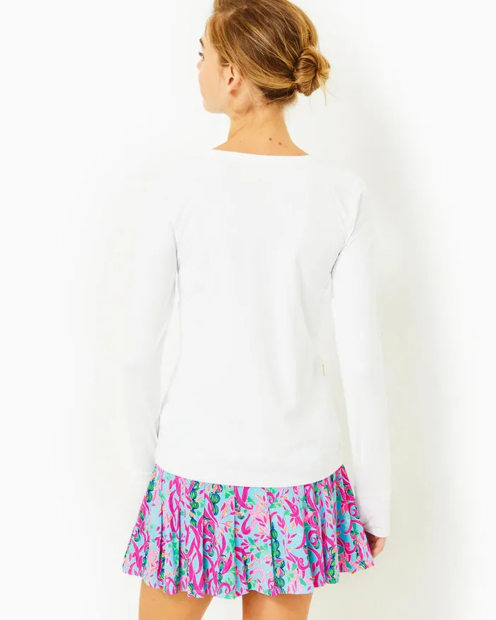 Tops Women Lilly Pulitzer UPF 50 Luxletic Renay Sunguard Top Resort White