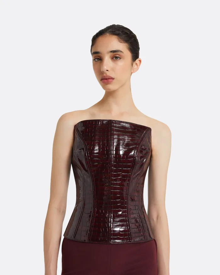Tops Women Maavi Burgundy Top Burgundy Safiyaa