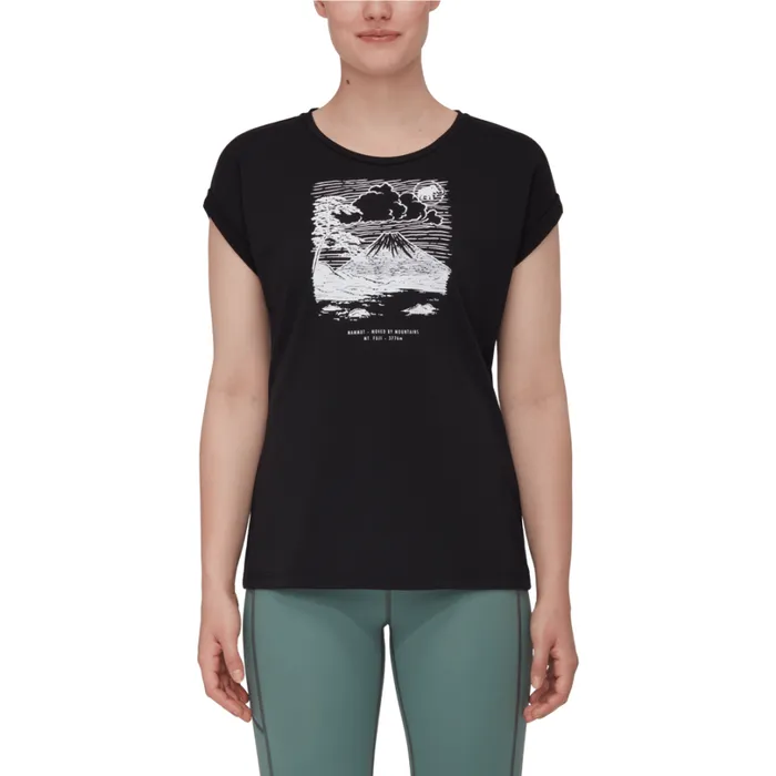 Tops Women Mammut Mountain TShirt Fujiyama Black Tops Women Mammut Mountain TShirt Fujiyama Black