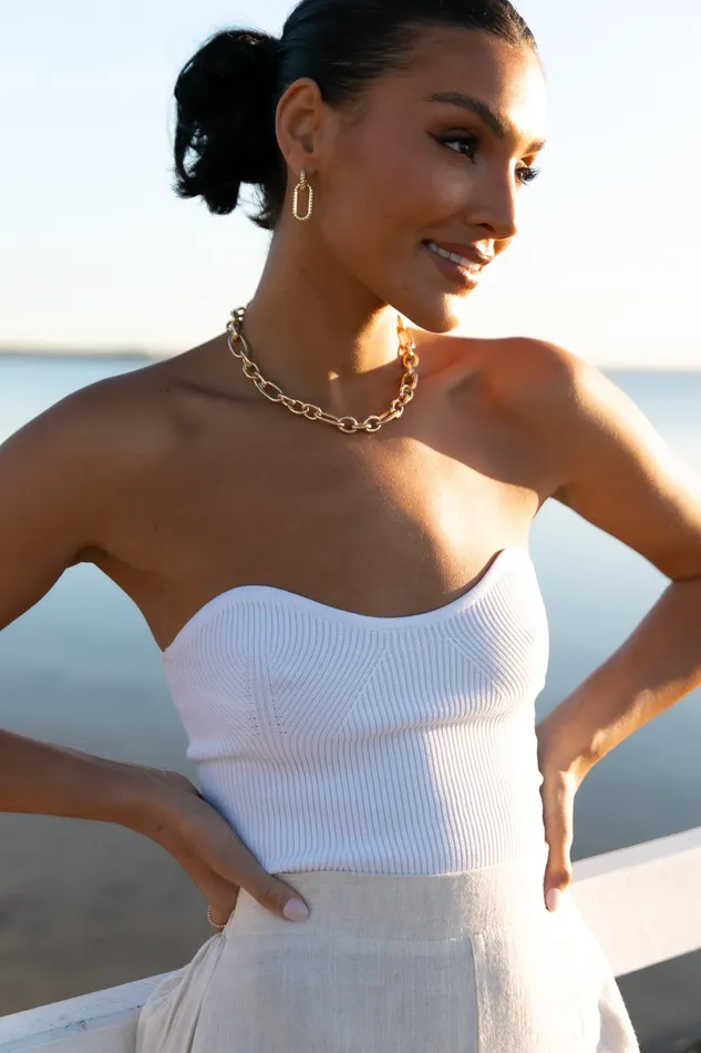 Tops Women petalandpup Nina Strapless Top 8211 White White