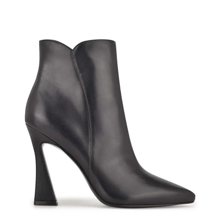 Torrie Dress Booties Black Leather Women Nine West Boots and Booties