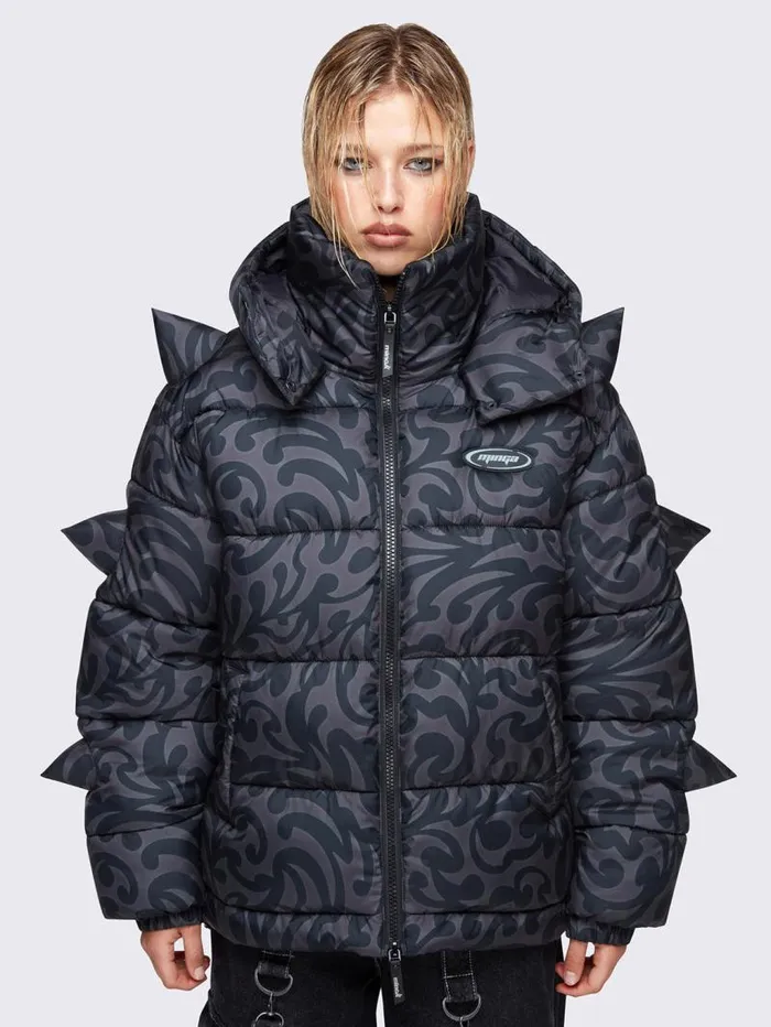Trippin Spike Hooded Puffer Jacket Women Minga London Jackets