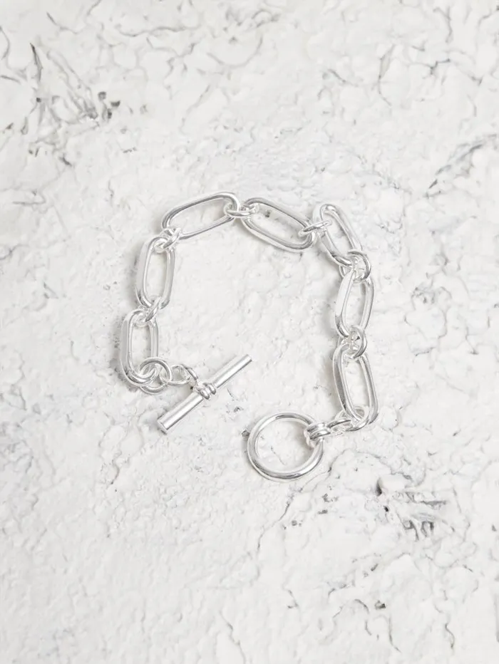 Trombone Link Bracelet Silver Women Jigsaw Jewellery