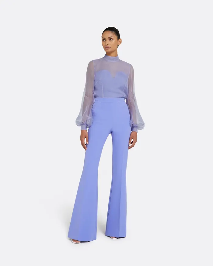 Trousers Safiyaa Women Halluana Blue Iris Trousers Blue Iris