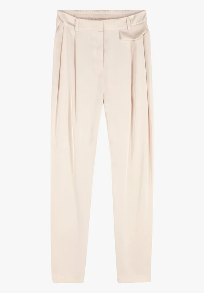 Trousers Women Hush Carine Wide Leg Satin Trousers Off White