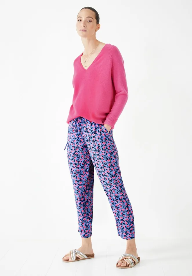 Trousers Women Hush Cropped Easy Trousers Leafy Floral