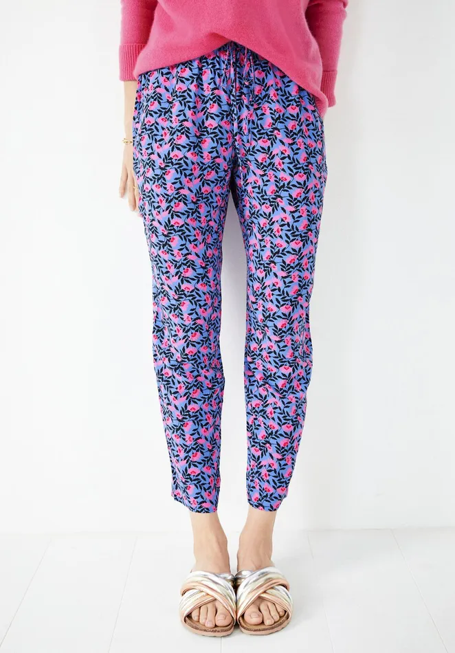 Trousers Women Hush Cropped Easy Trousers Leafy Floral