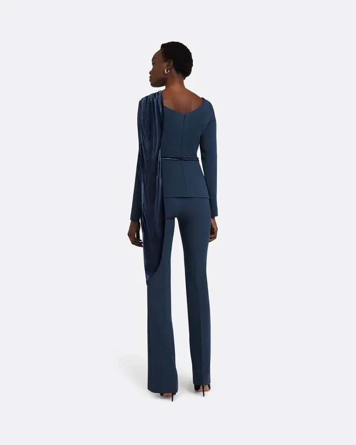 Trousers Women Safiyaa Alexa Ink Blue Trousers Ink Blue