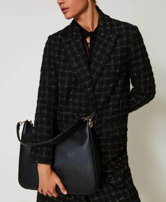 Twinset Hobo Bags 039Taylor039 Hobo Bag With Oval T Black 8211 Bags