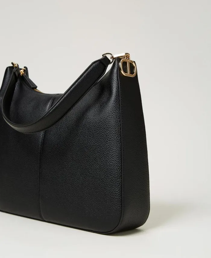 Twinset Hobo Bags 039Taylor039 Hobo Bag With Oval T Black 8211 Bags