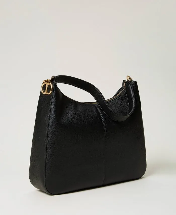 Twinset Hobo Bags 039Taylor039 Hobo Bag With Oval T Black 8211 Bags