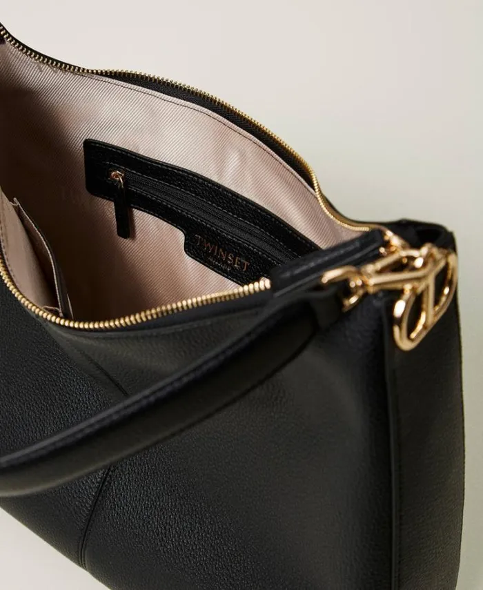Twinset Hobo Bags 039Taylor039 Hobo Bag With Oval T Black 8211 Bags