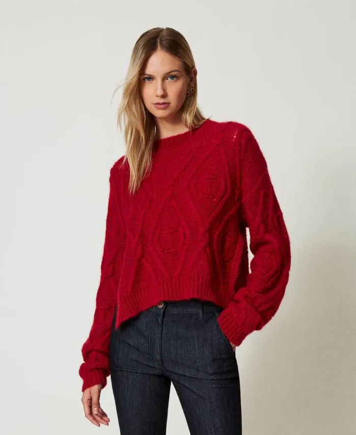 Twinset Jumpers And Cardigans Mohair Blend Jumper Venetian Red 8211 Clothing