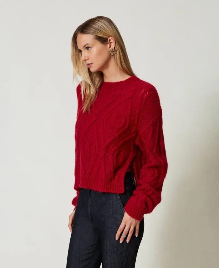 Twinset Jumpers And Cardigans Mohair Blend Jumper Venetian Red 8211 Clothing
