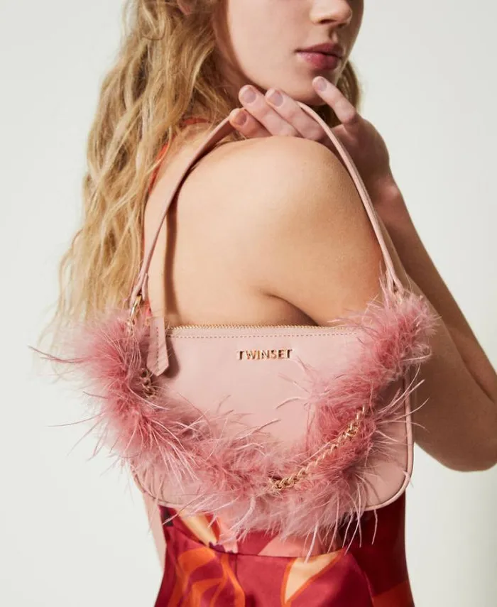 Twinset Shoulder Bags 039Petite Folie039 Shoulder Bag With Oval T Coral Bead 8211 Bags