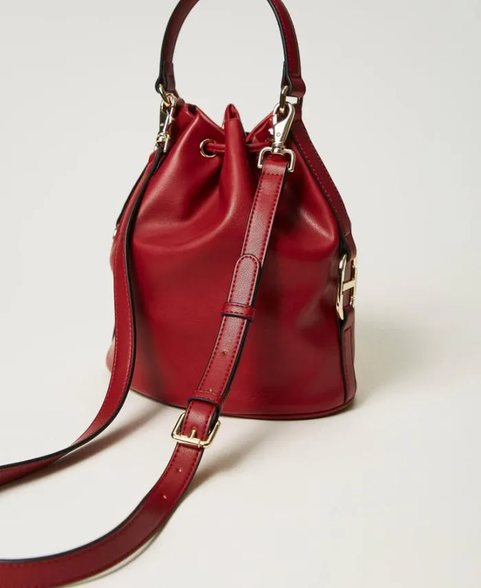 Twinset Shoulder Bags Bucket Bag With Oval T Buckle Pompeiian Red 8211 Bags