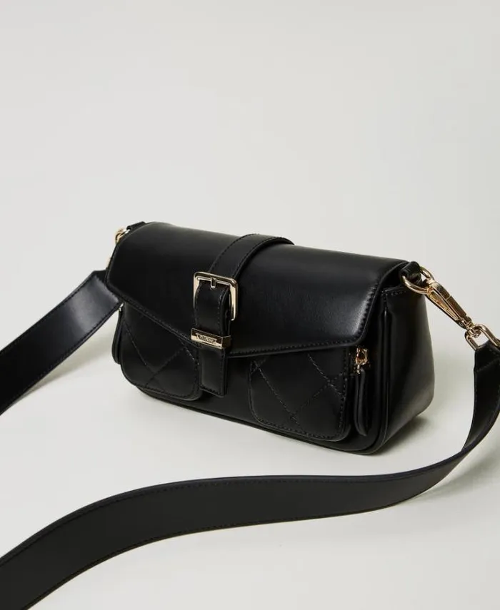 Twinset Shoulder Bags Shoulder Bag With Quilted Pockets Black 8211 Bags