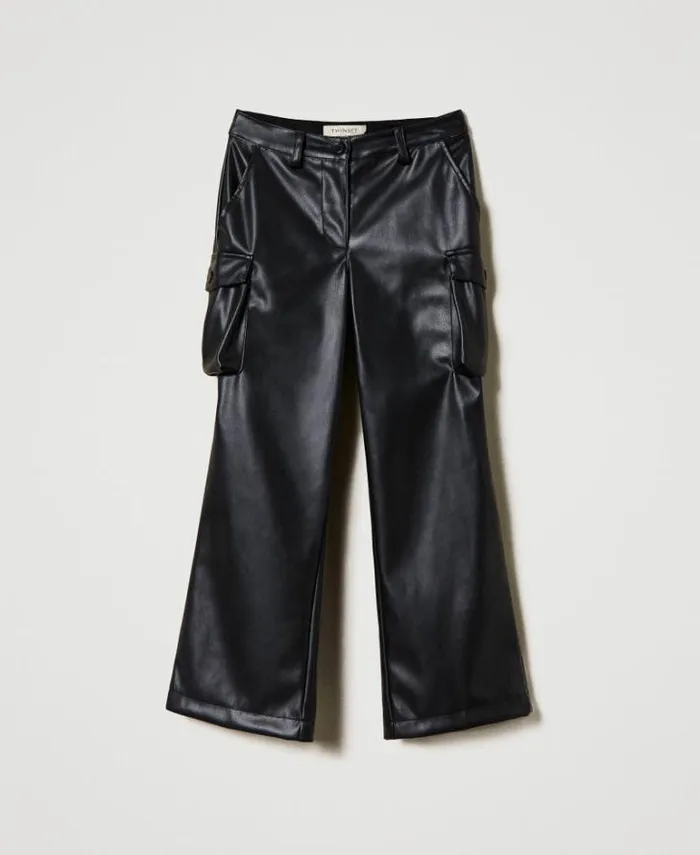 Twinset Trousers And Jeans Cargo Trousers With Utility Pockets Black 8211 Girl