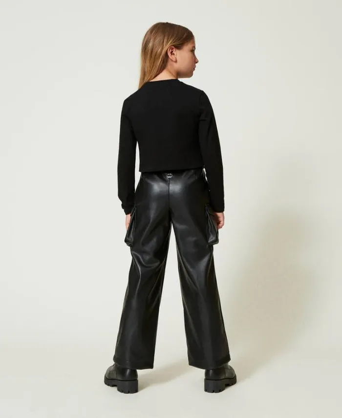 Twinset Trousers And Jeans Cargo Trousers With Utility Pockets Black 8211 Girl