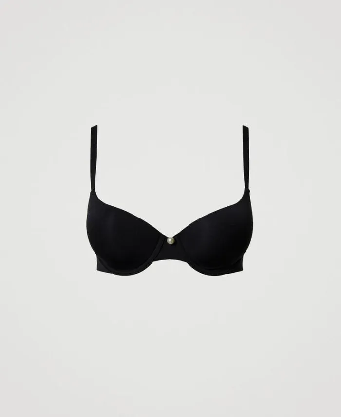 Twinset Underwear And Nightwear Charmeuse Pushup Bra Black 8211 Clothing