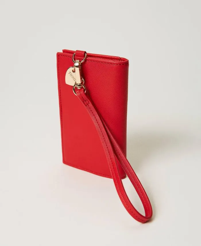 Twinset Wallets And Keyrings Card Holder With Tieup Lace Poppy Red 8211 Accessories