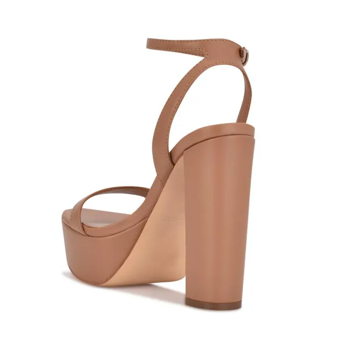 Uknow Platform Dress Sandals Light Tan Women Nine West Heels Uknow Platform Dress Sandals Light Tan Women Nine West Heels