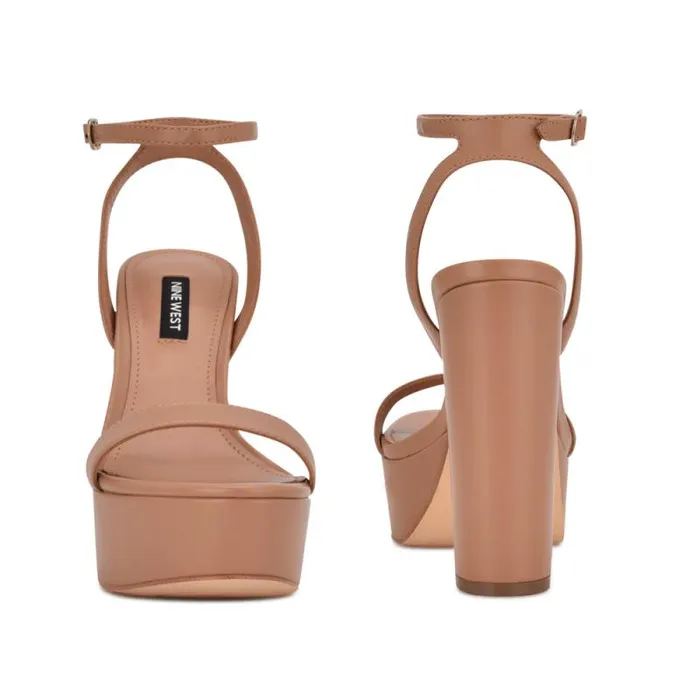 Uknow Platform Dress Sandals Light Tan Women Nine West Heels Uknow Platform Dress Sandals Light Tan Women Nine West Heels