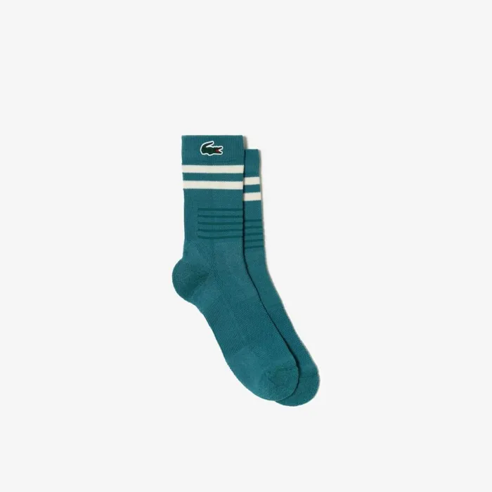 Underwear and Socks Men Lacoste Men039s Breathable Jersey Tennis Socks Blue White Iv1