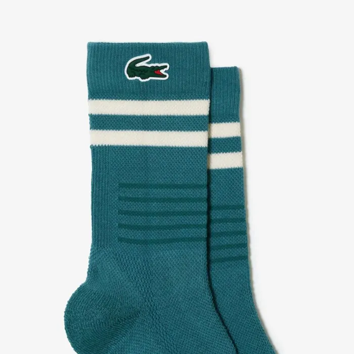 Underwear and Socks Men Lacoste Men039s Breathable Jersey Tennis Socks Blue White Iv1