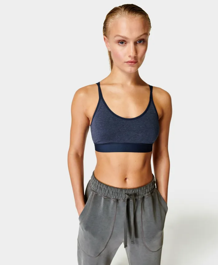 Underwear Sundown Soft Cotton Bralette Navy Blue Heather 8211 Sweaty Betty Women