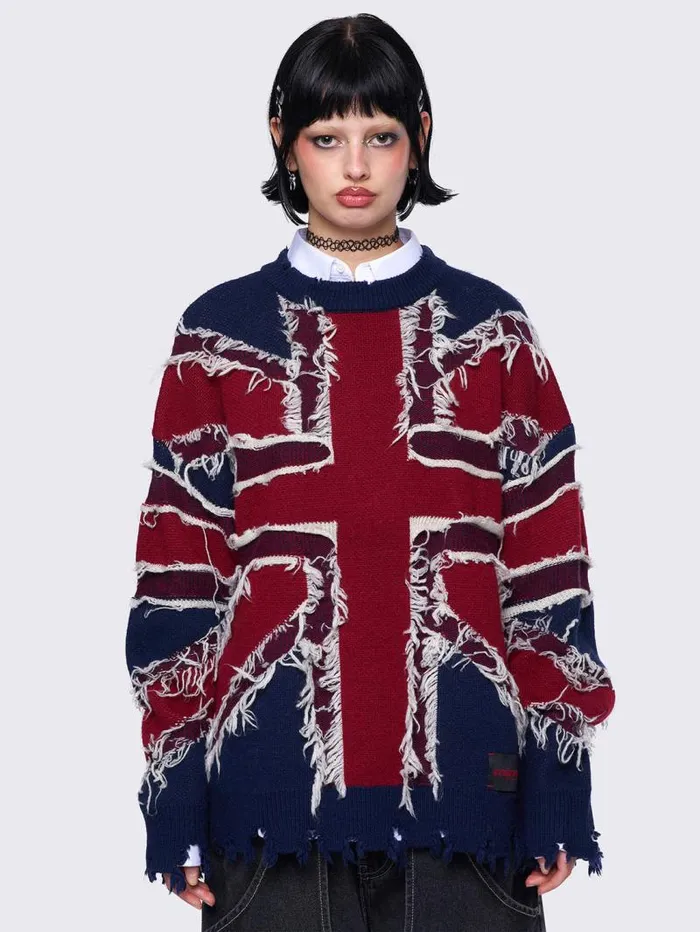 Union Jack Sweater Women Minga London Knitwear