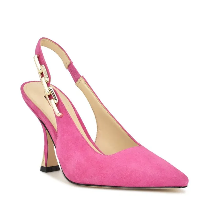 Veroni Slingback Pumps Medium Pink Women Nine West Heels Veroni Slingback Pumps Medium Pink Women Nine West Heels