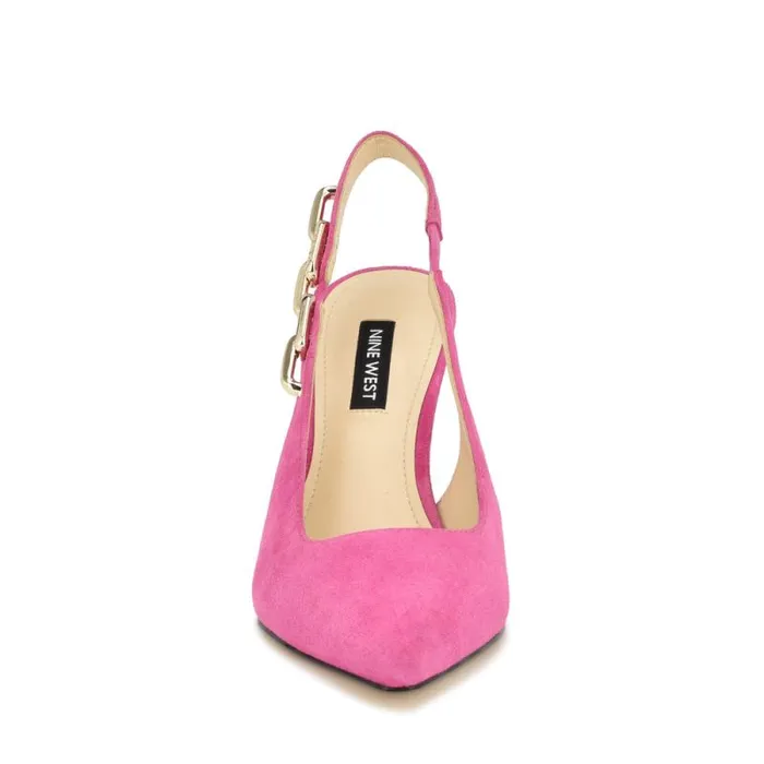 Veroni Slingback Pumps Medium Pink Women Nine West Heels Veroni Slingback Pumps Medium Pink Women Nine West Heels