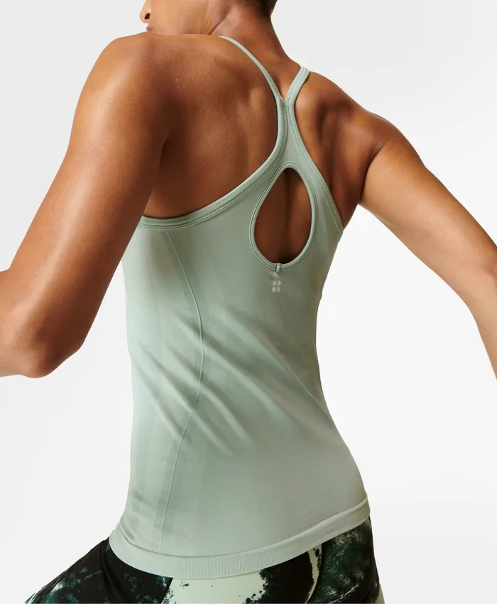 Vest Tops Sweaty Betty Women Elemental Seamless Workout Vest Storm Blue