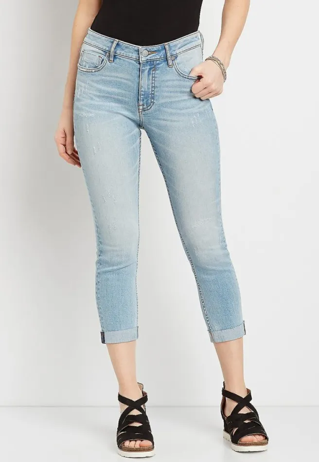 Vigoss Light Wash Cuffed Cropped Jean Women Maurices Bottoms