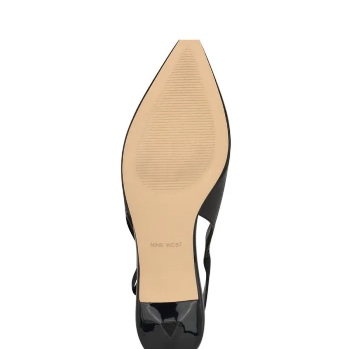 Viki Pointy Toe Slingbacks Black Patent Women Nine West Heels Viki Pointy Toe Slingbacks Black Patent Women Nine West Heels