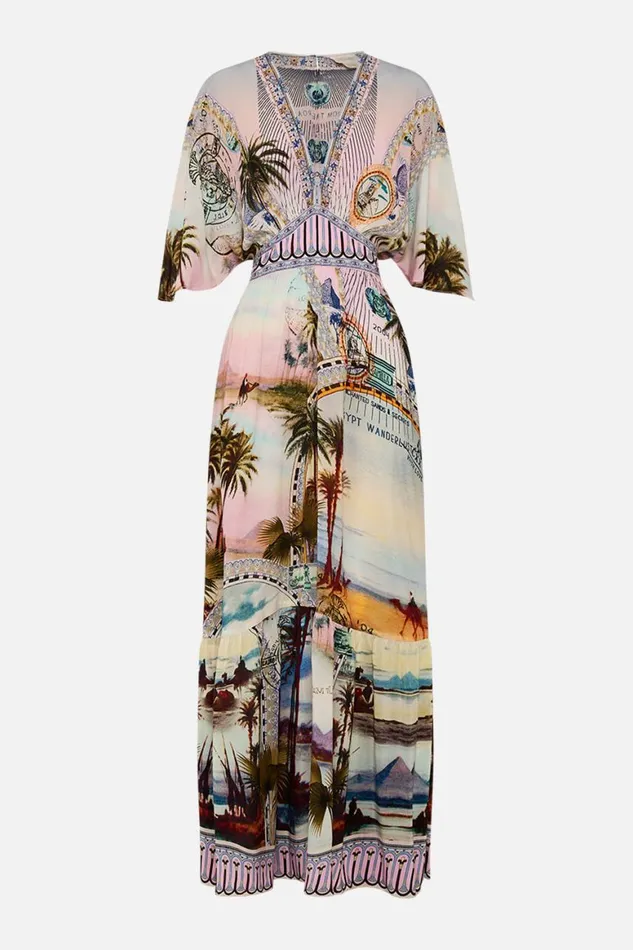 WAISTED DRESS WITH HEM RUFFLE CALL ME IN CAIRO Call Me In Cairo Womens Camilla Dresses