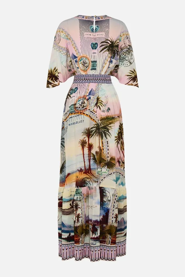 WAISTED DRESS WITH HEM RUFFLE CALL ME IN CAIRO Call Me In Cairo Womens Camilla Dresses