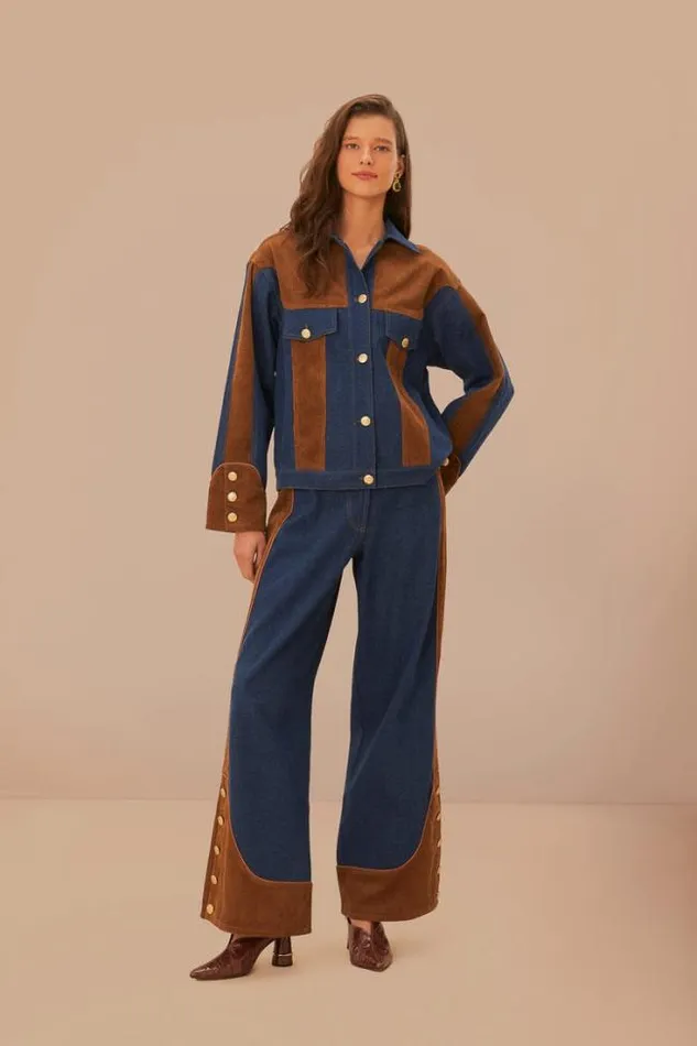 Western Denim Wide Pants Low Waisted Women FARM Rio Pants