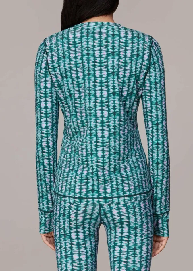 Whistles Abstract Wave Zip Sports Top Multicolour Women Tops