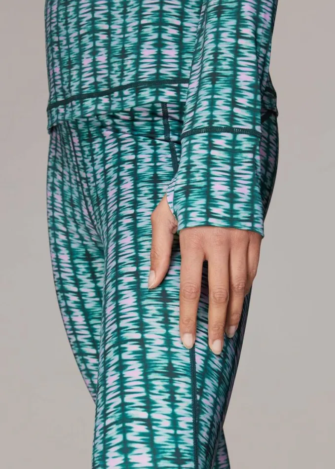 Whistles Abstract Wave Zip Sports Top Multicolour Women Tops