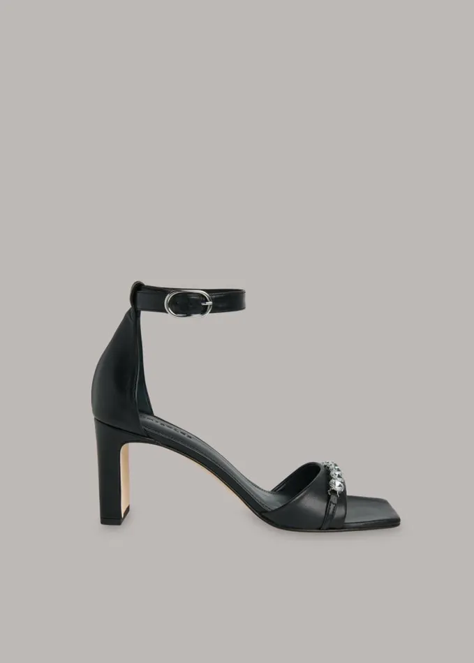Whistles Alsie Jewelled Evening Heel Black Women Heels