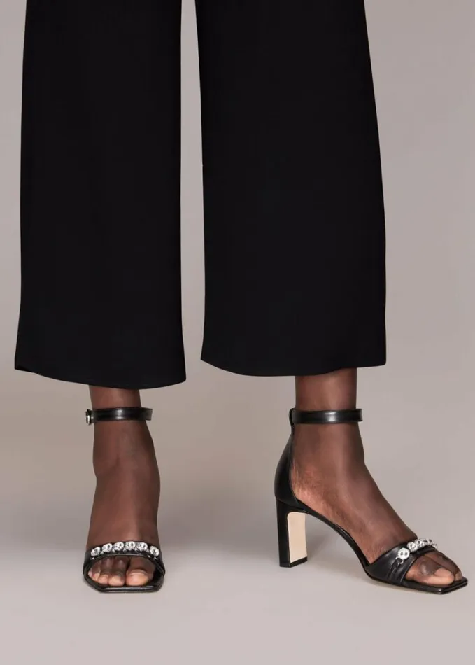 Whistles Alsie Jewelled Evening Heel Black Women Heels
