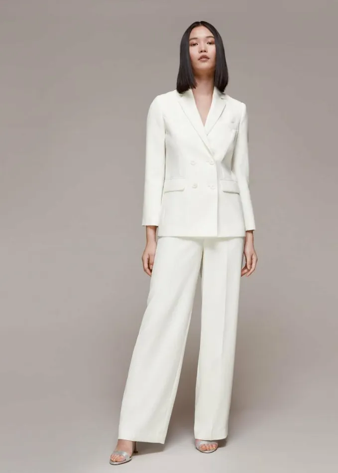 Whistles Annie Wedding Trouser Ivorymulti Women Pants