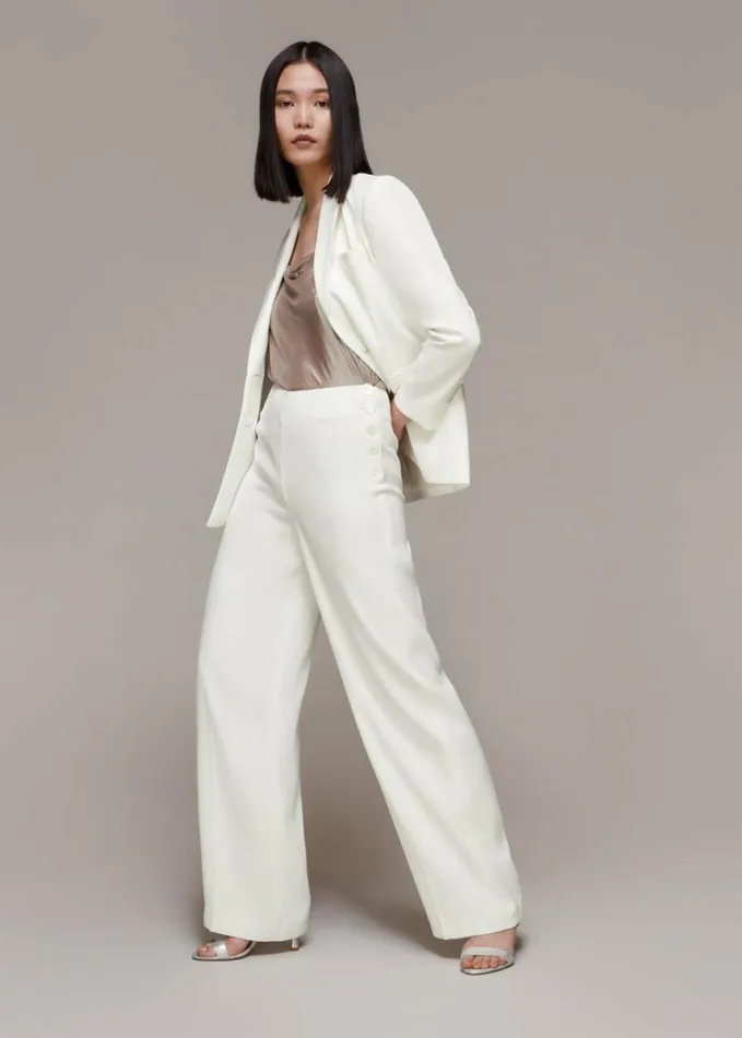 Whistles Annie Wedding Trouser Ivorymulti Women Pants
