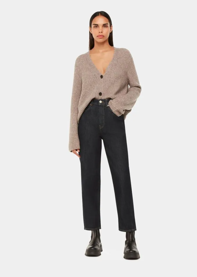 Whistles Authentic Barrel Leg Jean Dark Denim Women Pants
